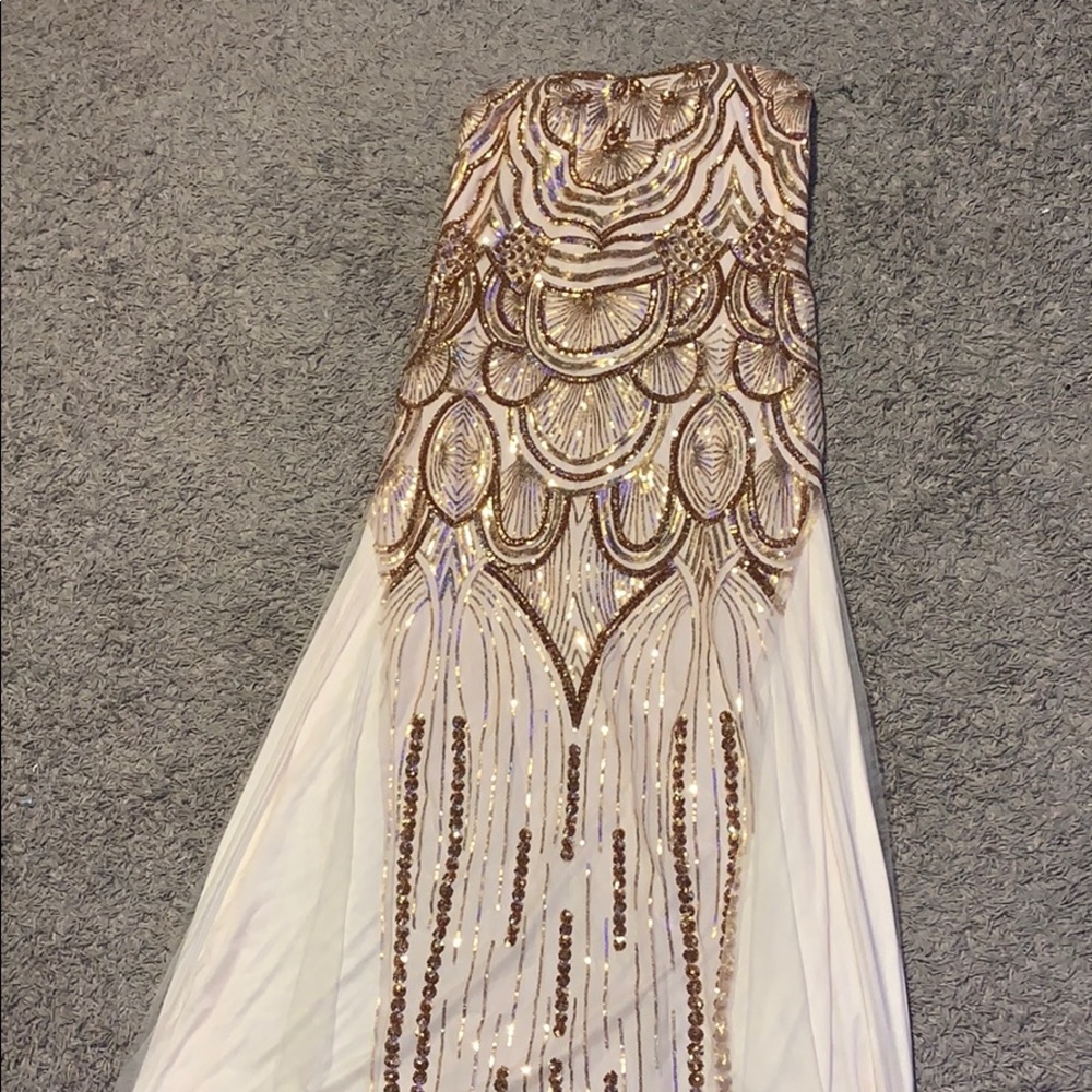 Golden Sparkle Prom Dress
